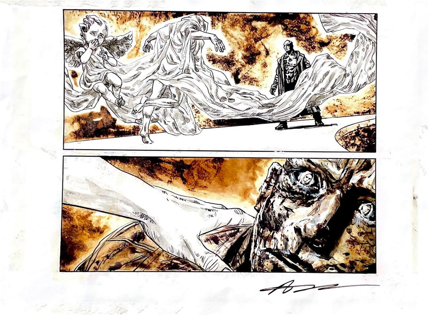 Aaron Campbell - LUCIFER 8 - Page # 7 (Lower Panels)