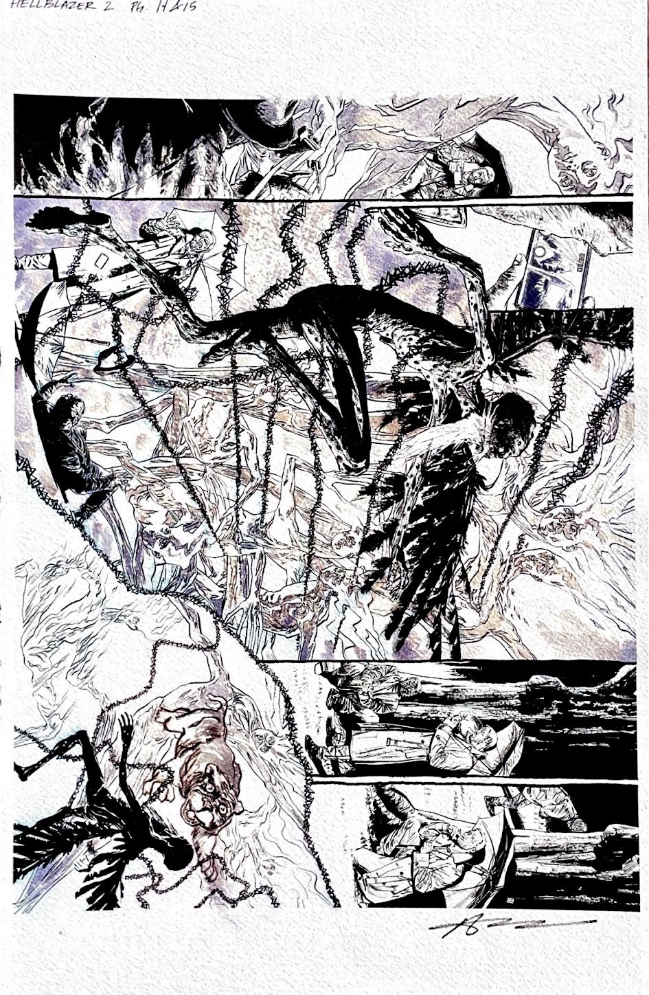 Aaron Campbell - John Constantine: Hellblazer 2 - Pages # 14 & 15 (DPS)