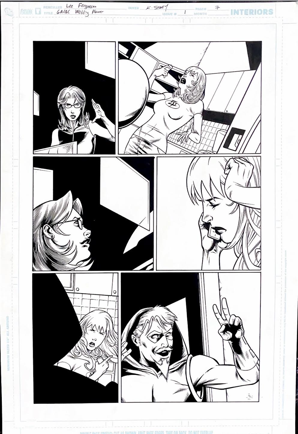 Lee Ferguson: GA/ Black Canary, Wedding Planer: Issue #1 - Page 7- Pencils by Lee Ferguson, inks by Karl Story