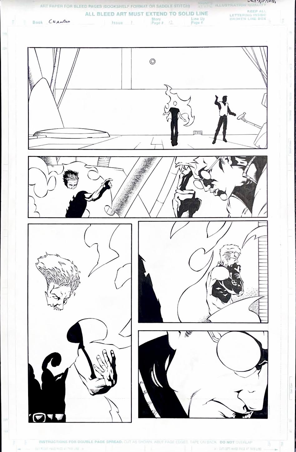 Lee Ferguson: X- Men/ Chamber Issue #1 - Page12 Pencils by Lee Ferguson, inks by Norm Rapmund