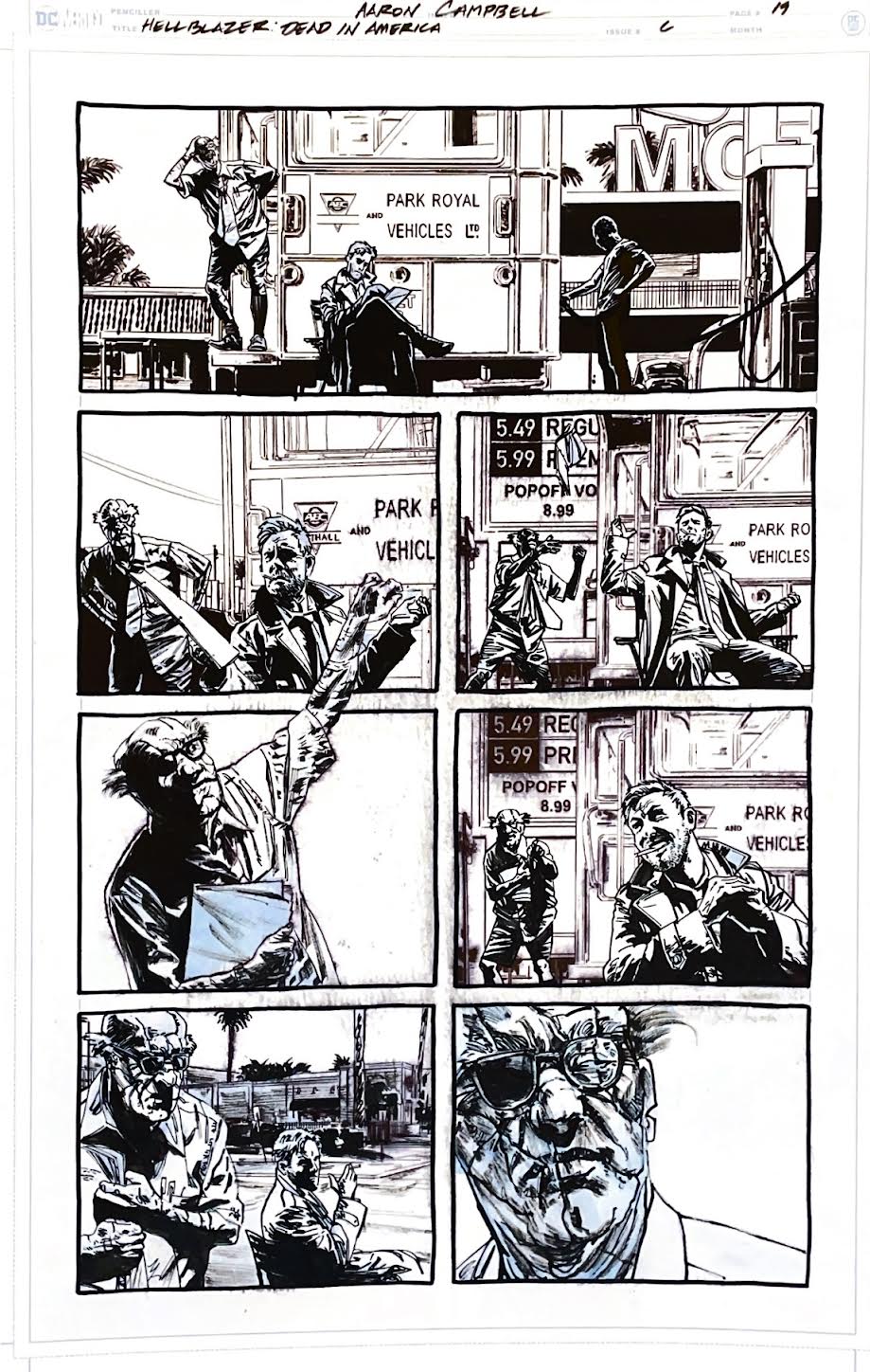 Aaron Campbell - Hellblazer: Dead in America Issue 6 - Page #19