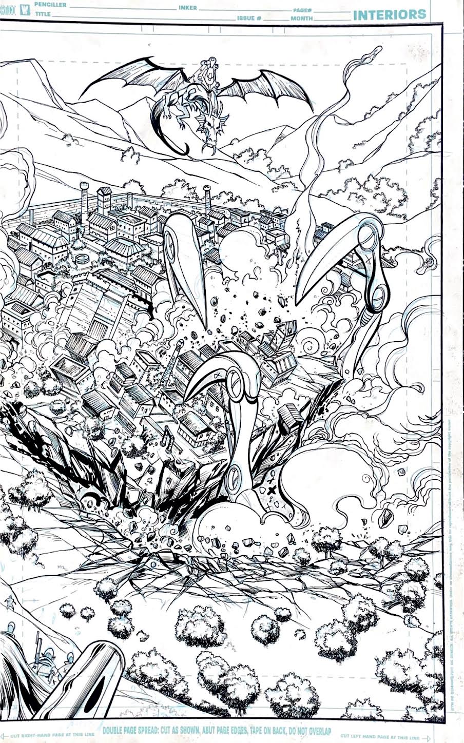 Mike Norton-Howling Commandos -Issue 6 Page . Double page spread.