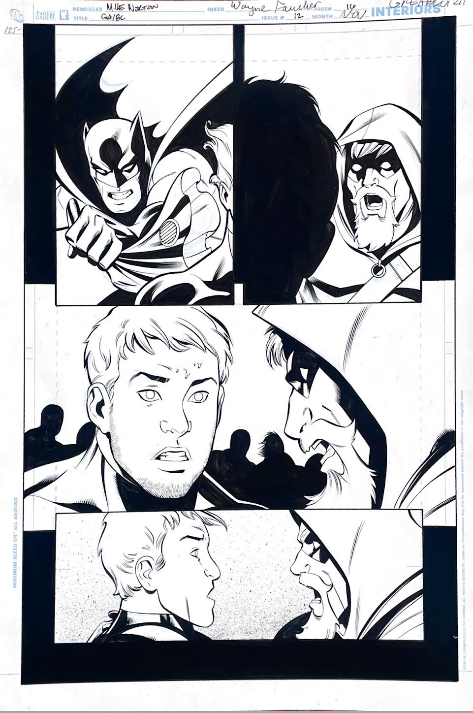 Mike Norton- Green Arrow & Black Canary / Issue 12 Page 16. Pencils by Mike Norton, inks by Wayne Faucher