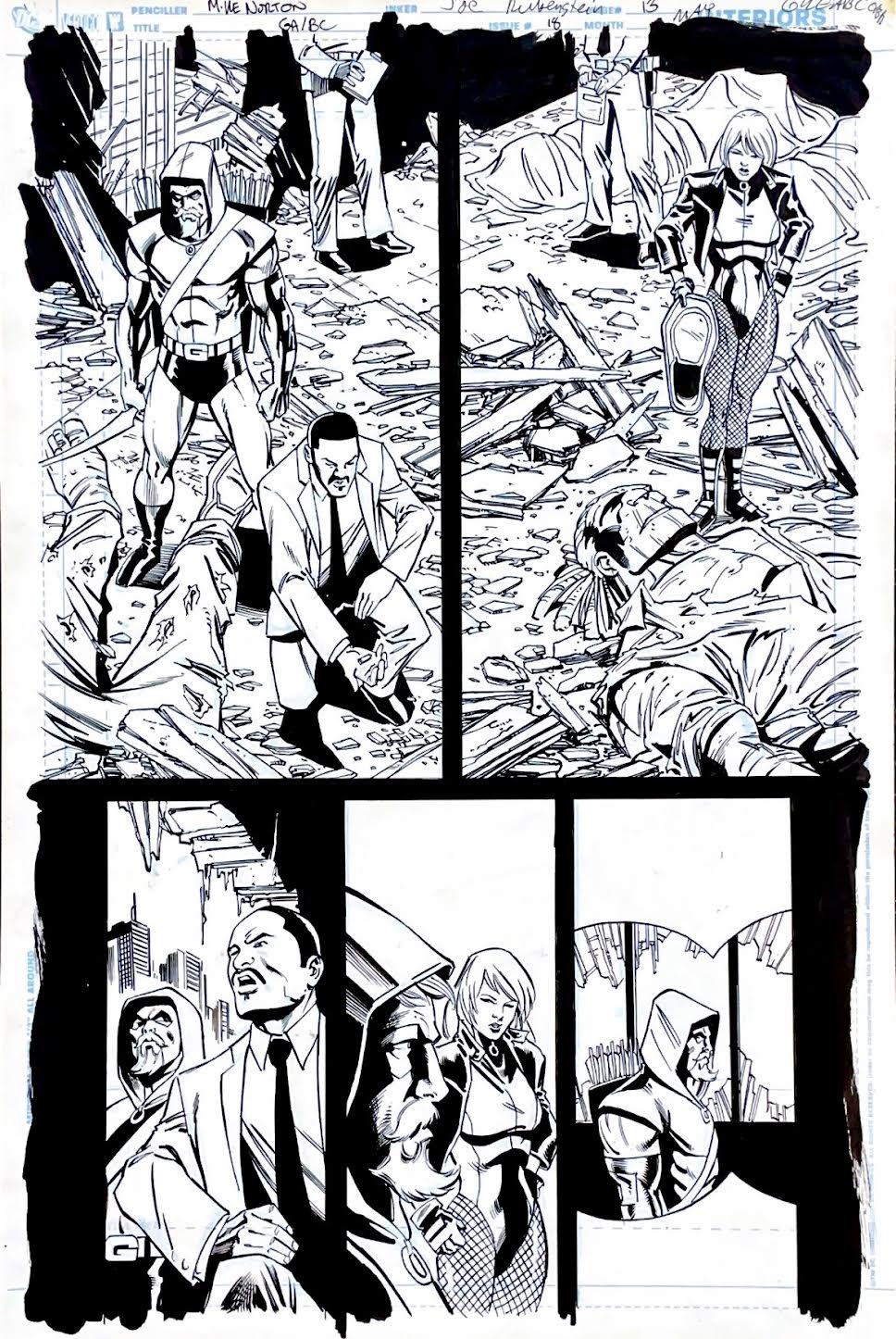Mike Norton -Green Arrow & Black Canary- Issue 18- Page 13/ Pencils by Mike Norton, inks by Joe Rubinstein