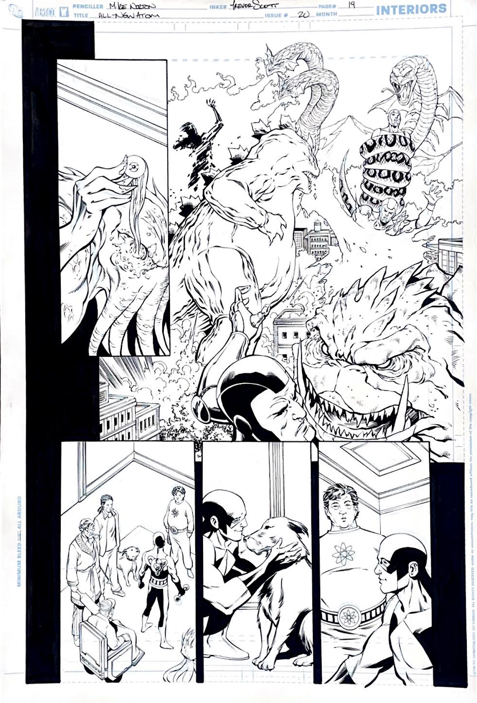 Mike Norton-The All New Atom -Issue 20 Page 19. Pencils by Mike Norton, inks by Trevor Scott