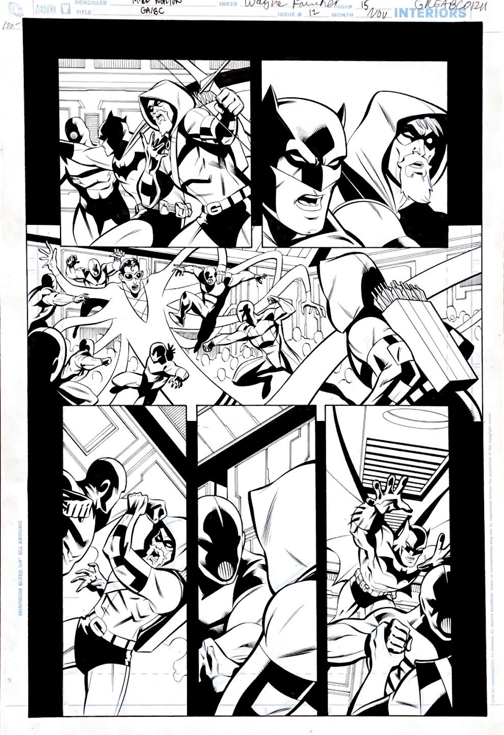 Mike Norton- Green Arrow & Black Canary / Issue 12 Page 15. Pencils by Mike Norton, inks by Wayne Faucher