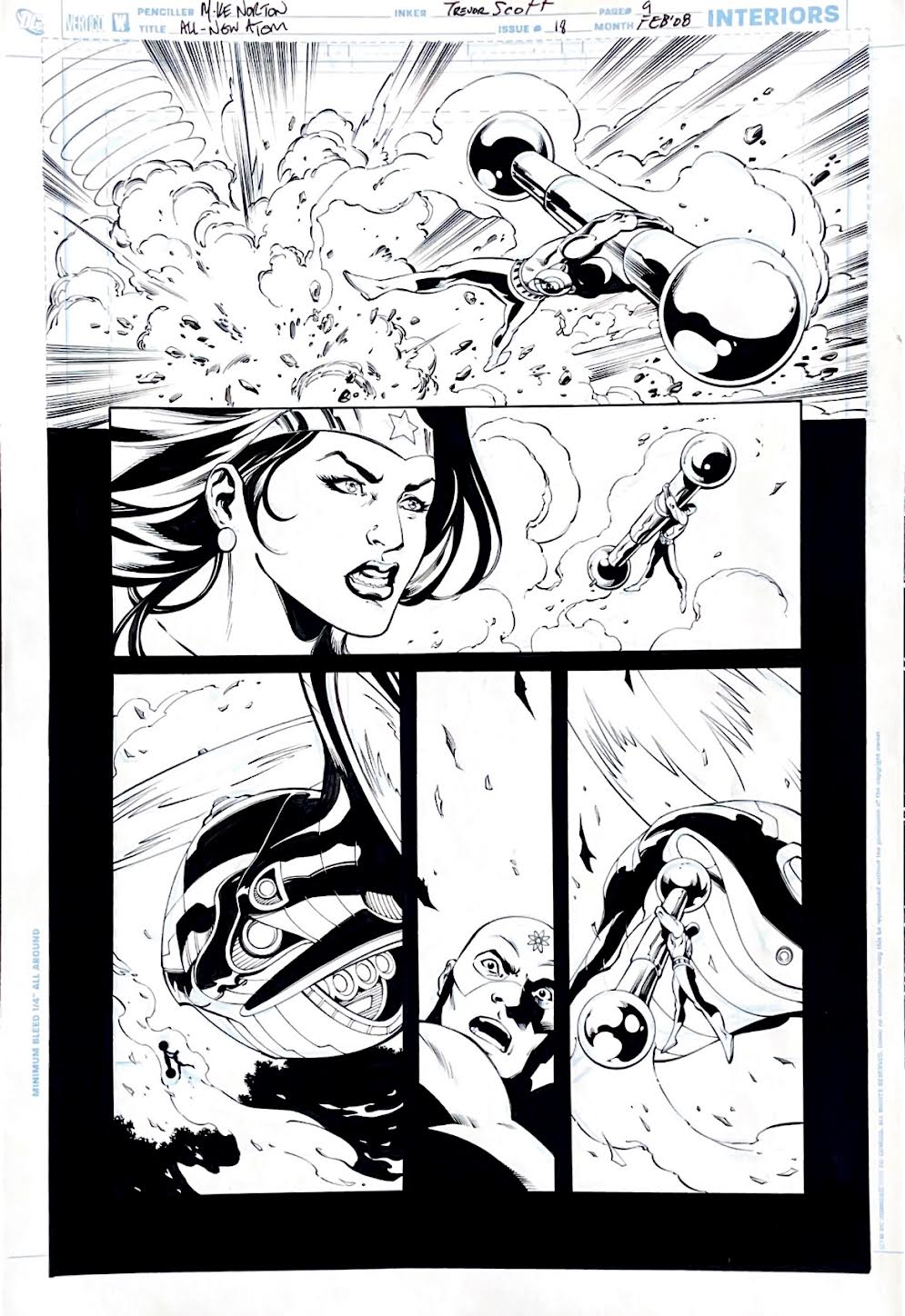 Mike Norton-The All New Atom -Issue 18 Page 9. Pencils by Mike Norton, inks by Trevor Scott