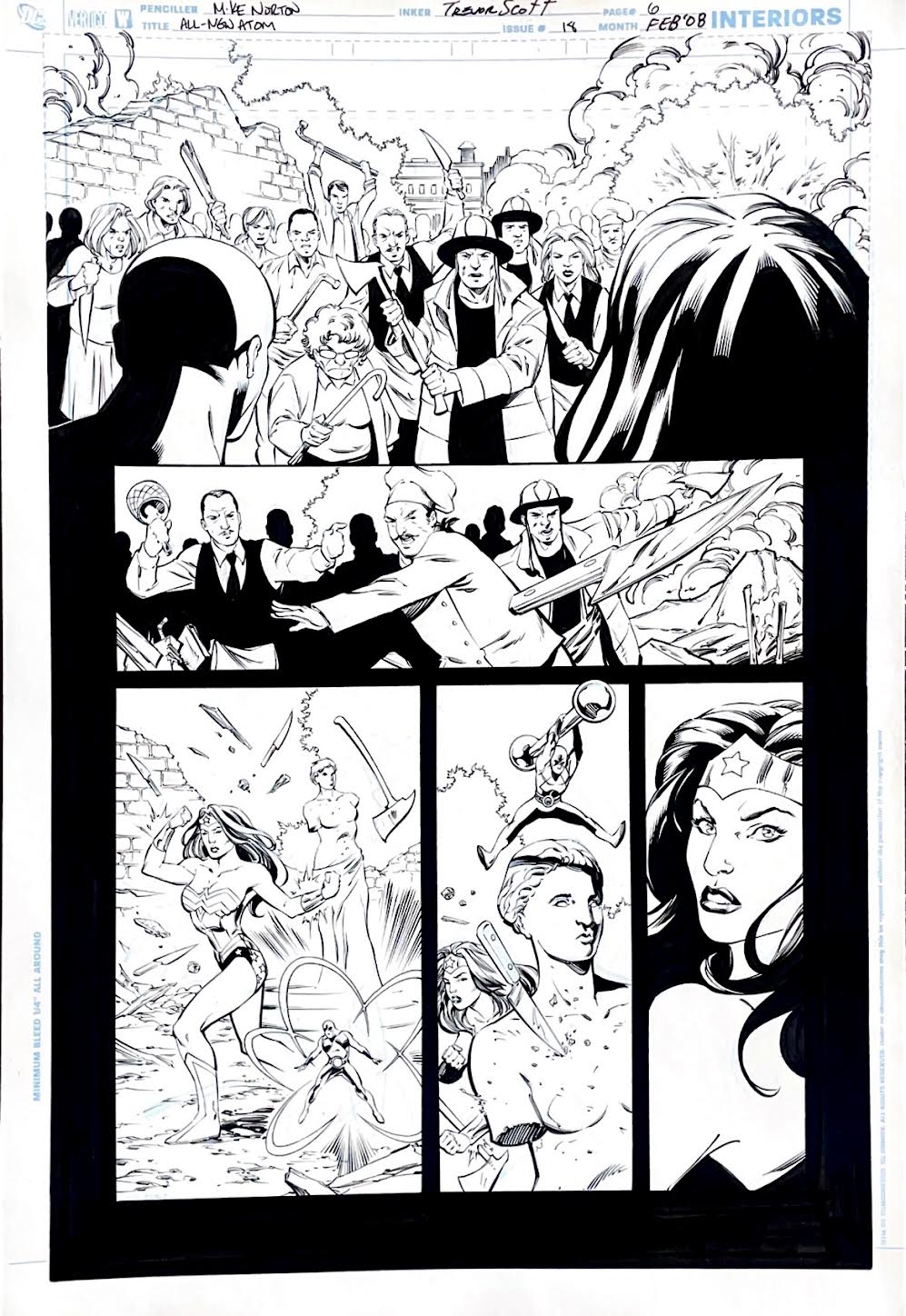 Mike Norton-The All New Atom -Issue 18 Page 7. Pencils by Mike Norton, inks by Trevor Scott