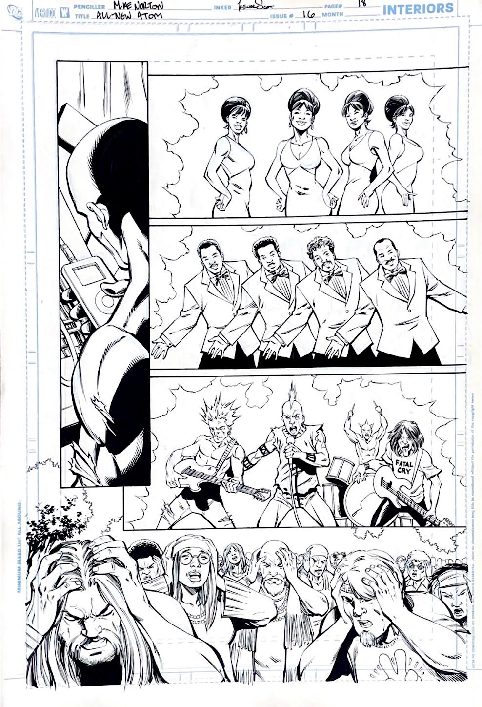 Mike Norton-The All New Atom -Issue 16 Page 18. Pencils by Mike Norton, inks by Trevor Scott