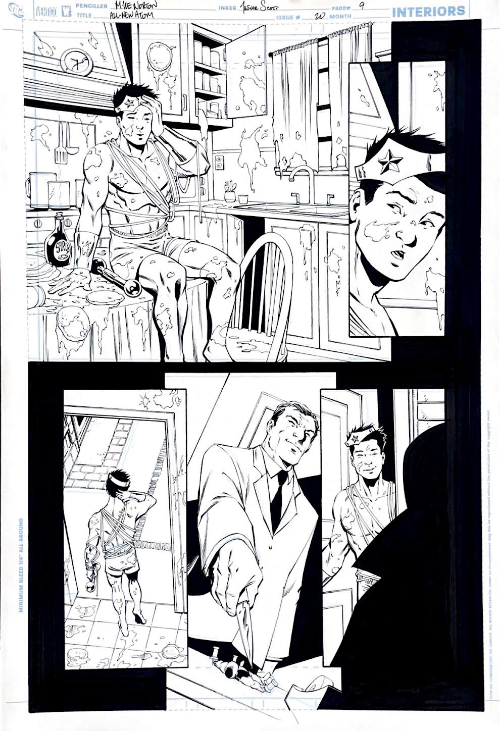 Mike Norton-The All New Atom -Issue 20 Page 9. Pencils by Mike Norton, inks by Trevor Scott