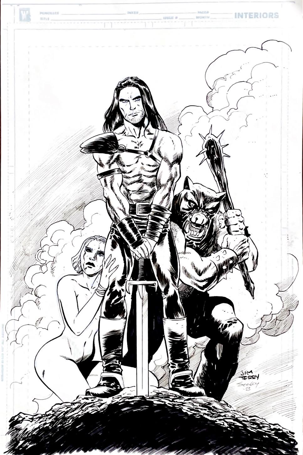 Tim Seeley - DEATHSTALKER 1- Cover Pencils by Jim Terry, inks by Tim Seeley