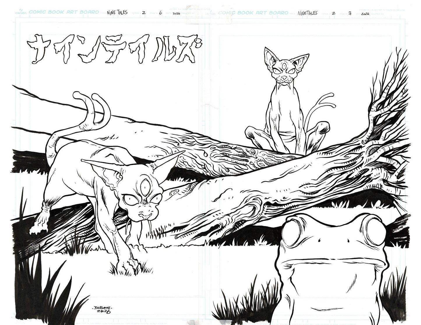 Davey DeForne - Nine Tales Issue #2 Page #6 -7 Double page spread