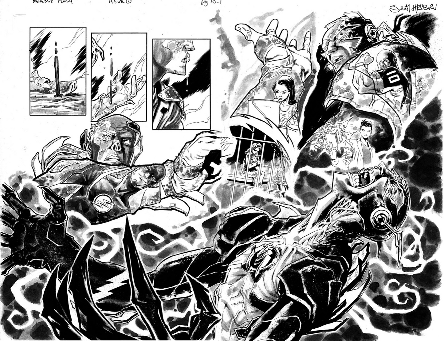 Scott Hepburn - Reverse Flash Issue #1 Double page spread # -10-11