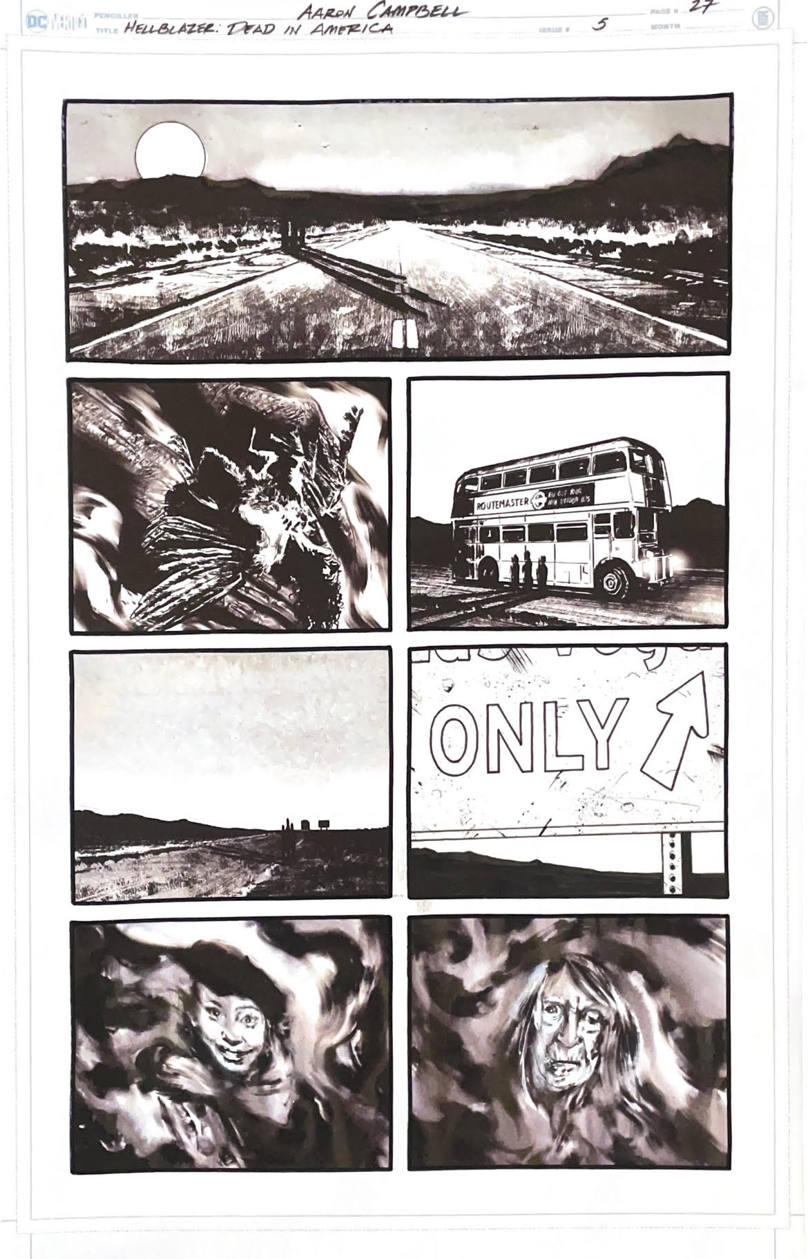 Aaron Campbell - Hellblazer: Dead in America Issue 5 - Page # 27