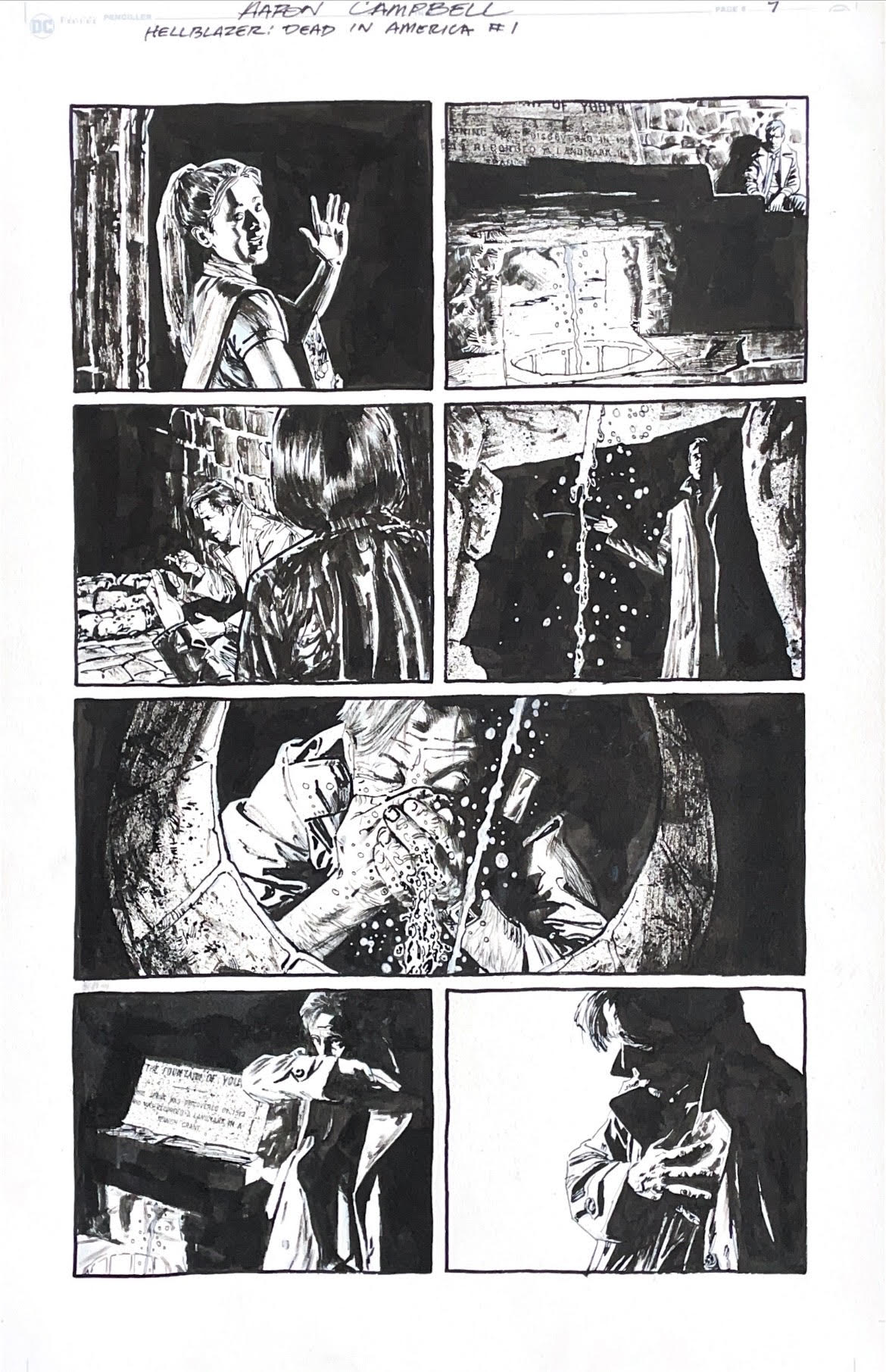 Aaron Campbell - Hellblazer: Dead in America Issue 1 - Page #9