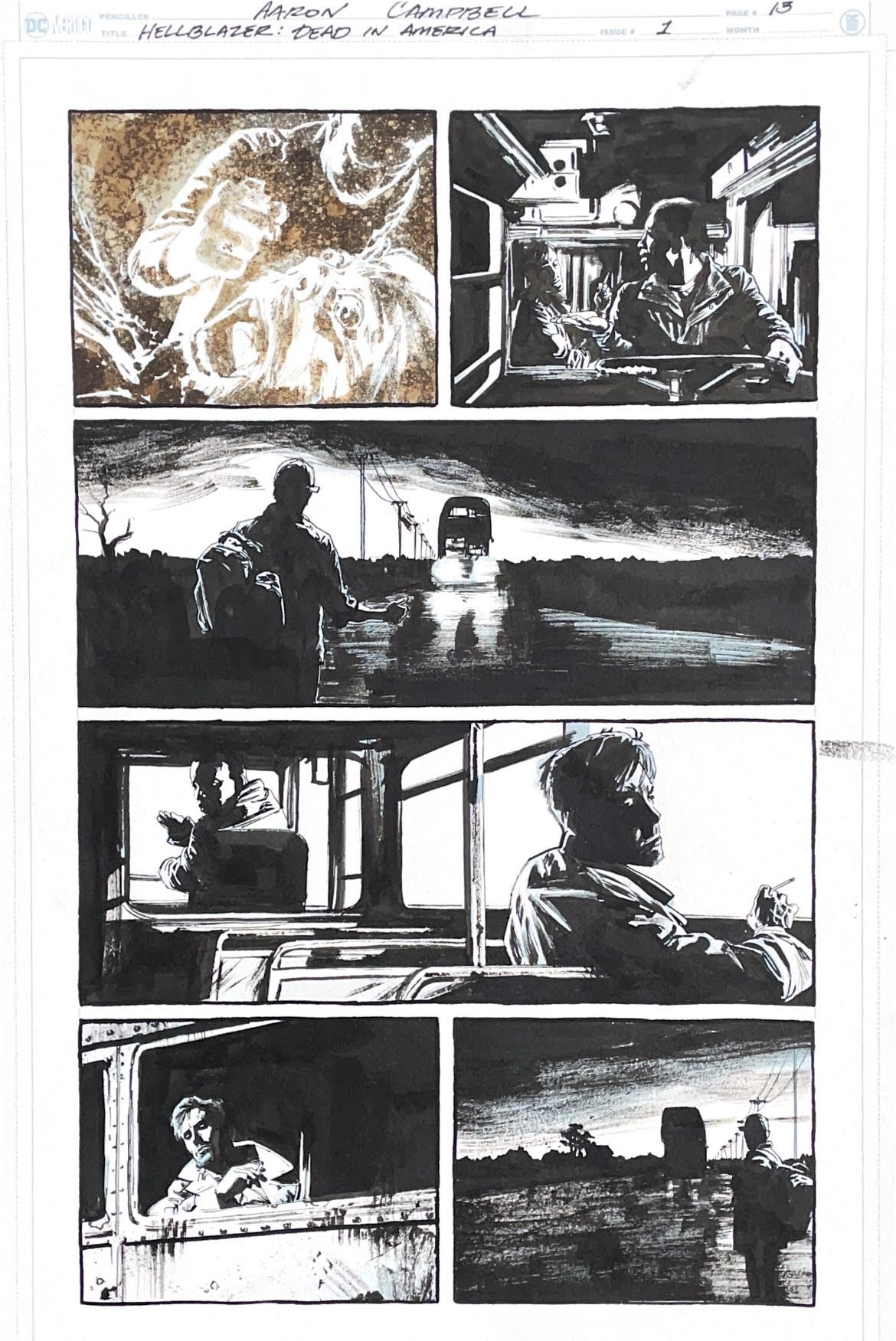 Aaron Campbell - Hellblazer: Dead in America Issue 1 - Page #13