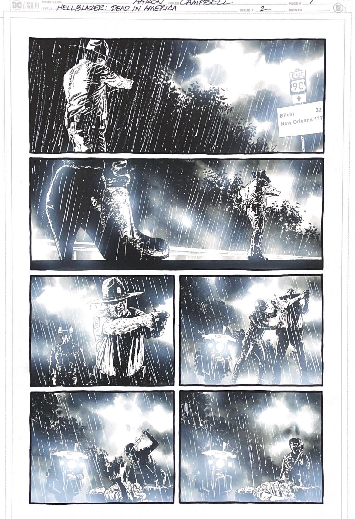 Aaron Campbell - Hellblazer: Dead in America Issue2 - Page #1