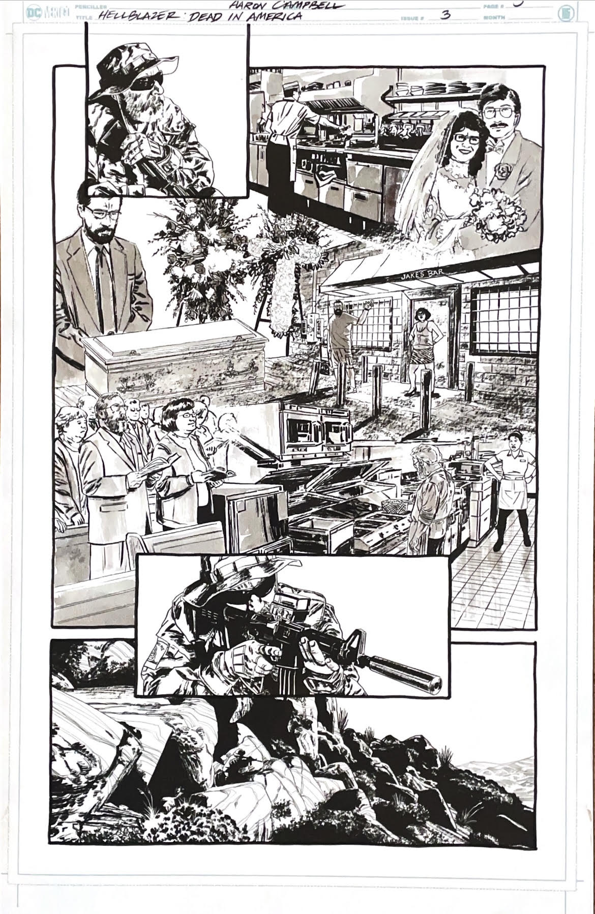 Aaron Campbell - Hellblazer: Dead in America Issue 3 - Page # 4