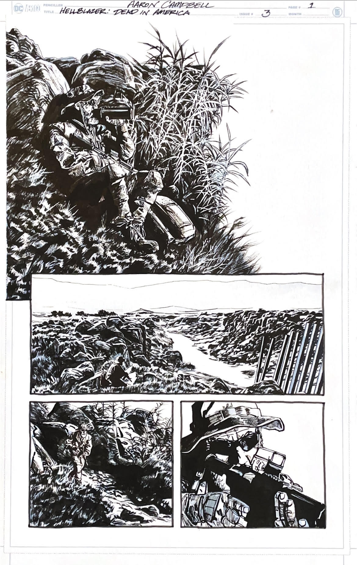 Aaron Campbell - Hellblazer: Dead in America Issue 3 - Page #1