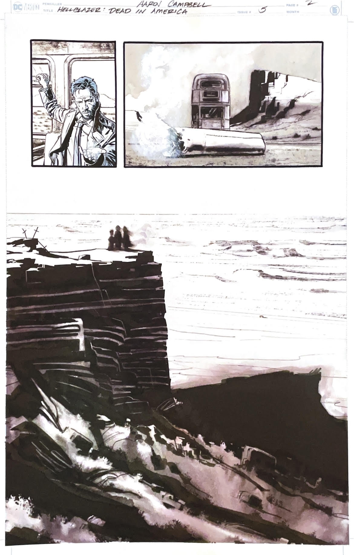 Aaron Campbell - Hellblazer: Dead in America Issue 5 - Page # 2