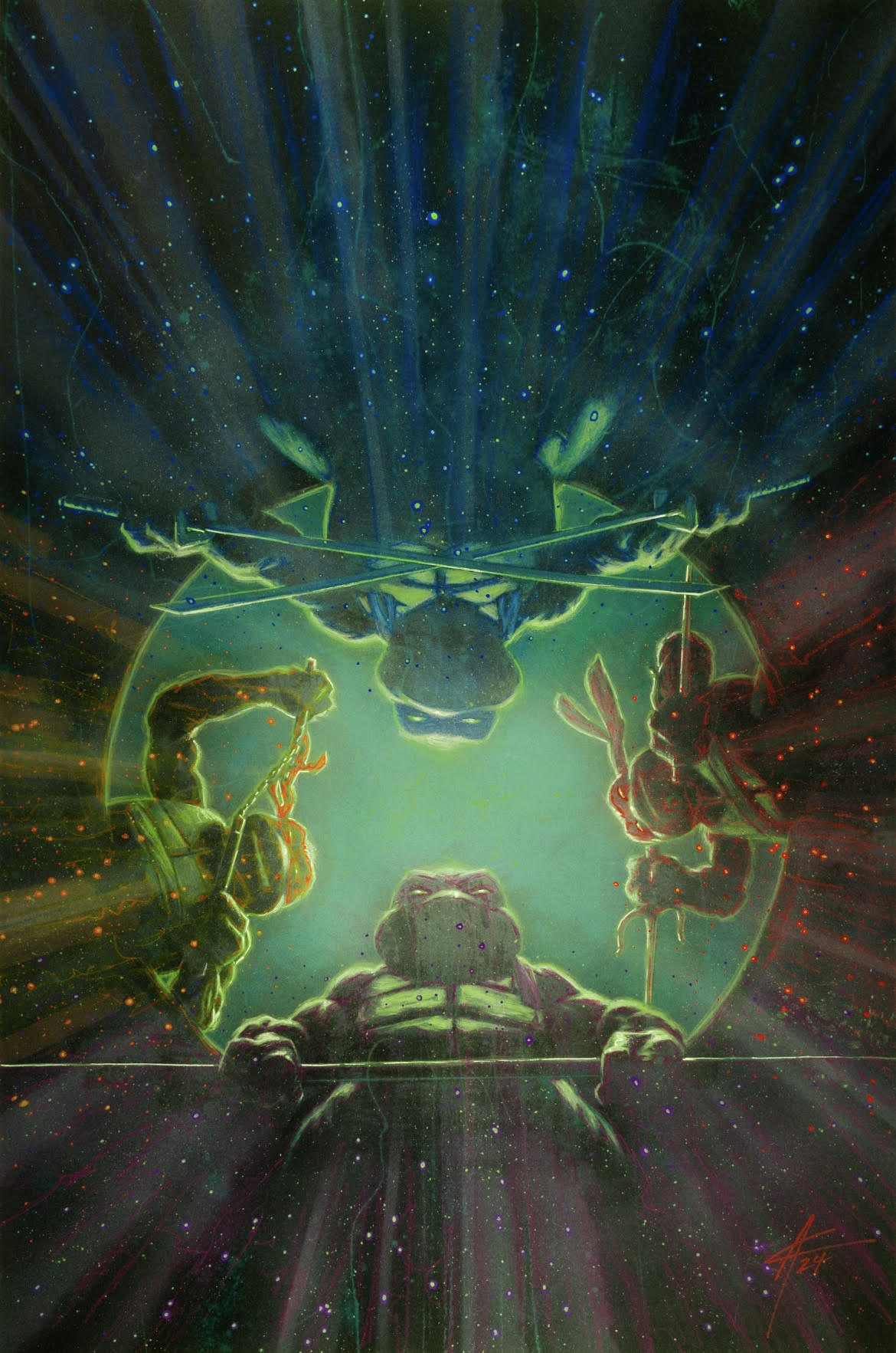 Aaron Campbell - TEENAGE MUTANT NINJA TURTLES 1 - Cover - F