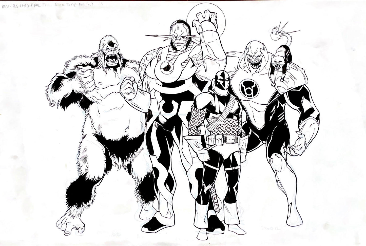Kalman Andrasofszky -2012 SDCC DC comics Promotional Art - Villains/ Pencils by Marcus To, inks by Kalman