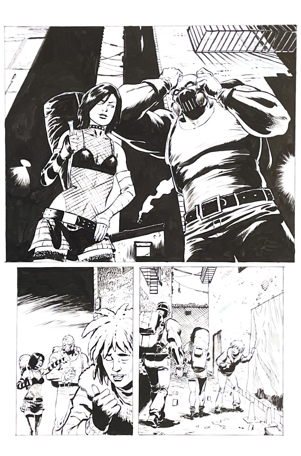 Jim Terry - The Crow VS Hack/Slash #1- P4. Pencils by Tim Seeley, inks by Jim Terry
