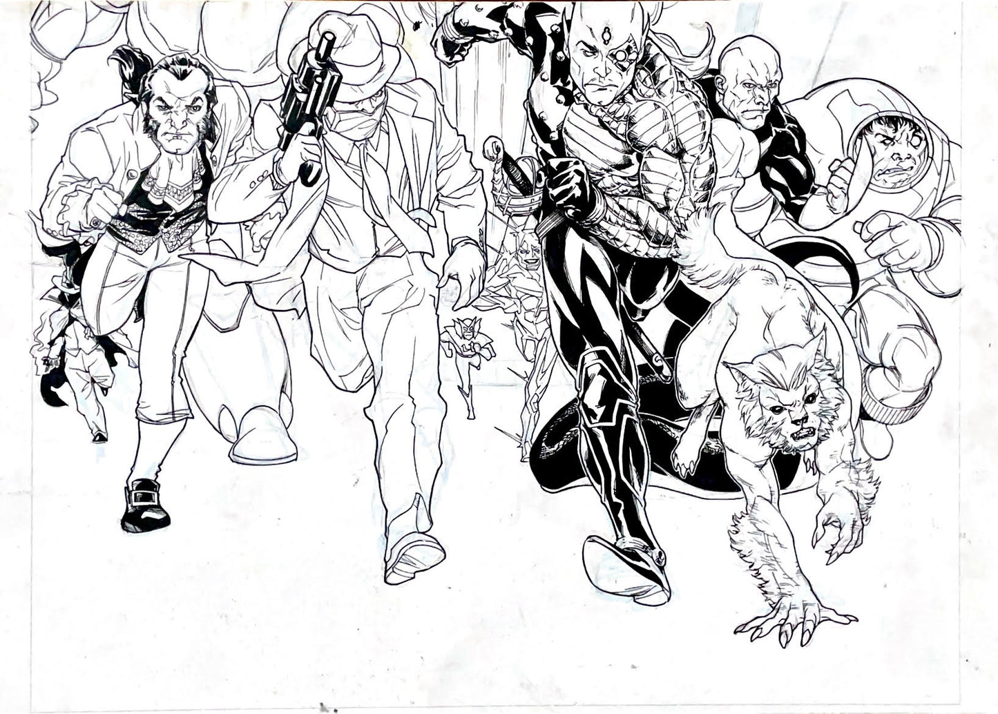 Kalman Andrasofszky - Official Handbook of the Marvel Universe A-Z Update #4 Double sized cover