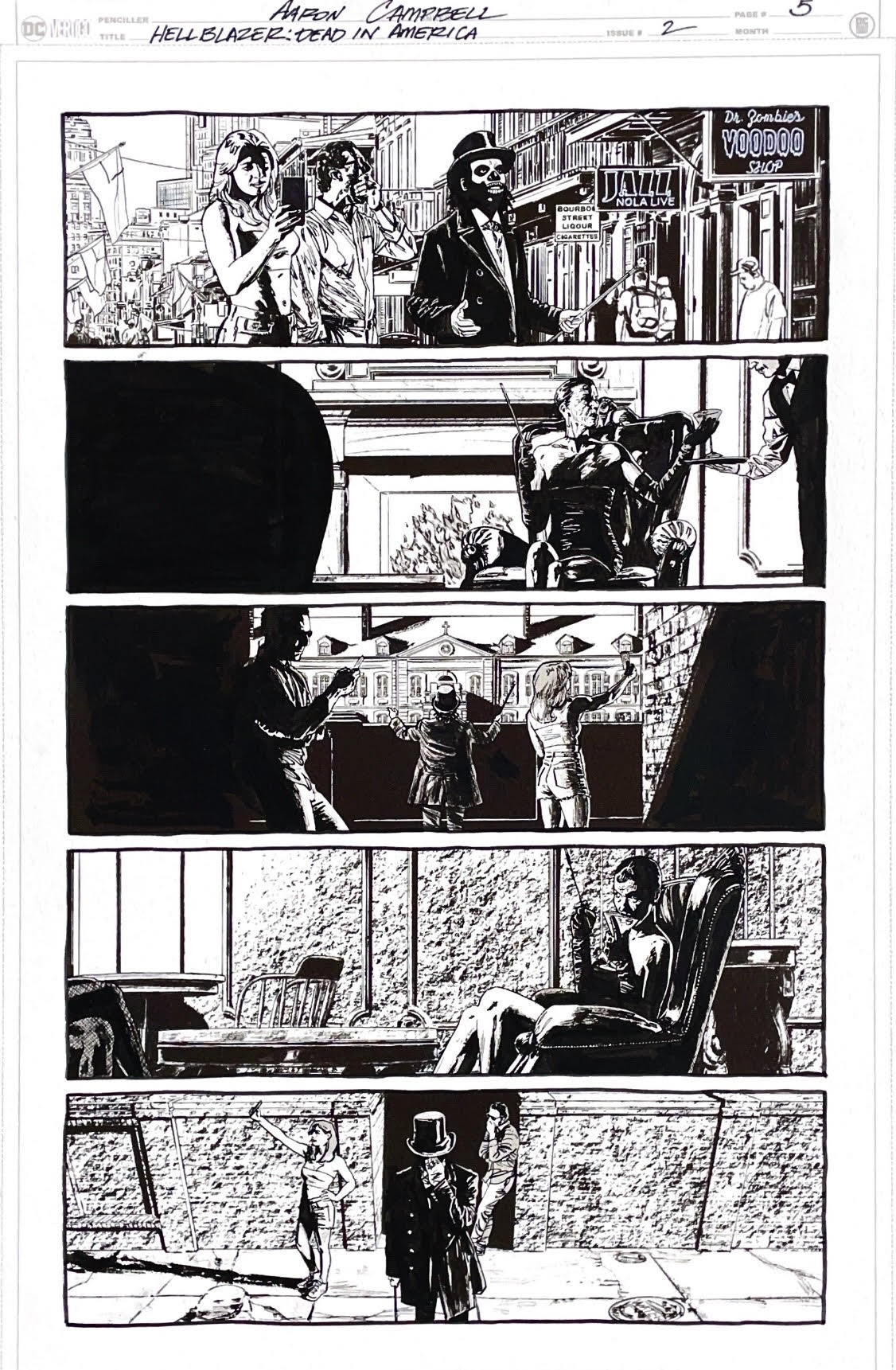 Aaron Campbell - Hellblazer: Dead in America Issue 2 - Page #5