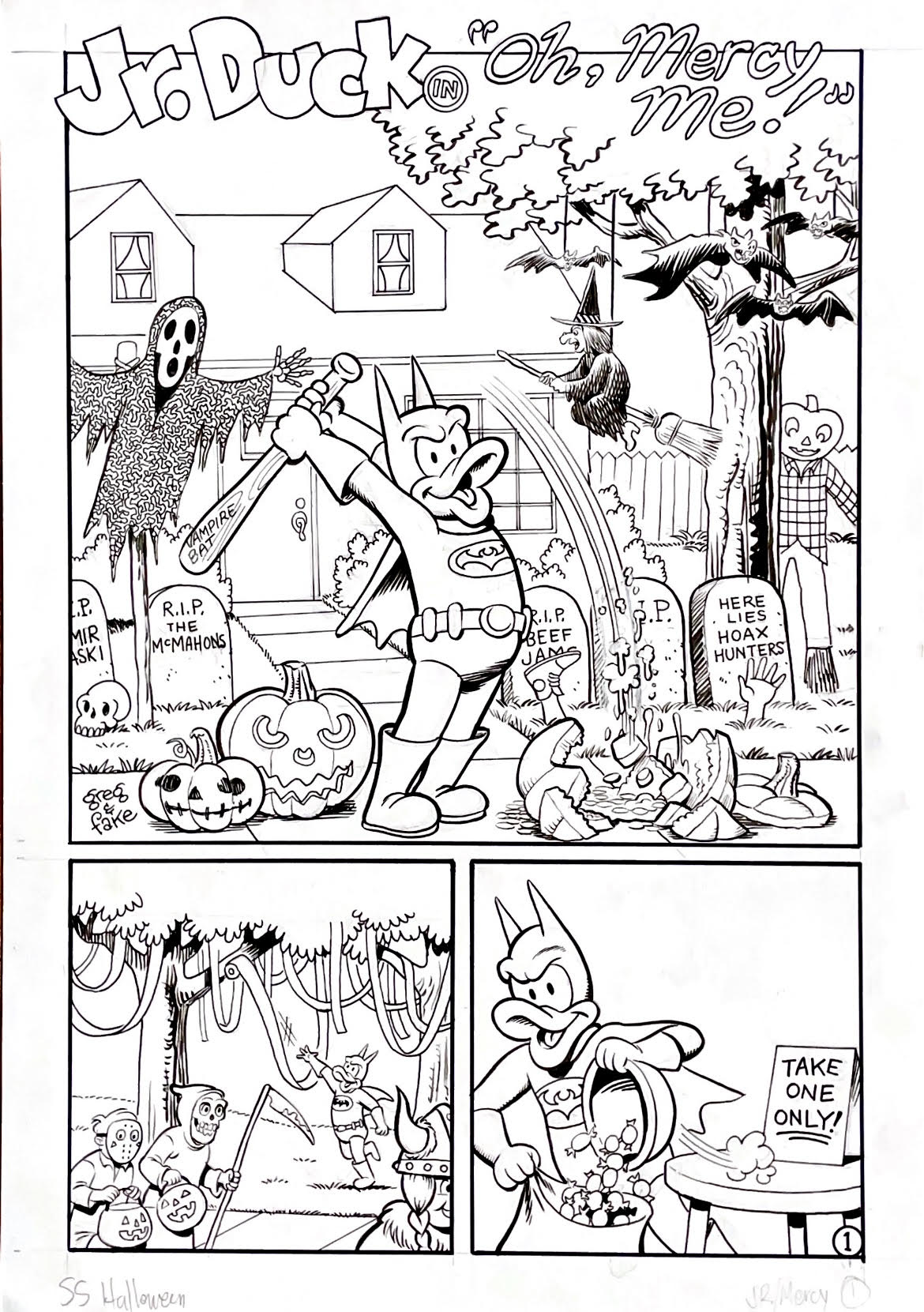 Greg & Fake - Santos Sisters - Halloween - "JR/Mercy" Page 1