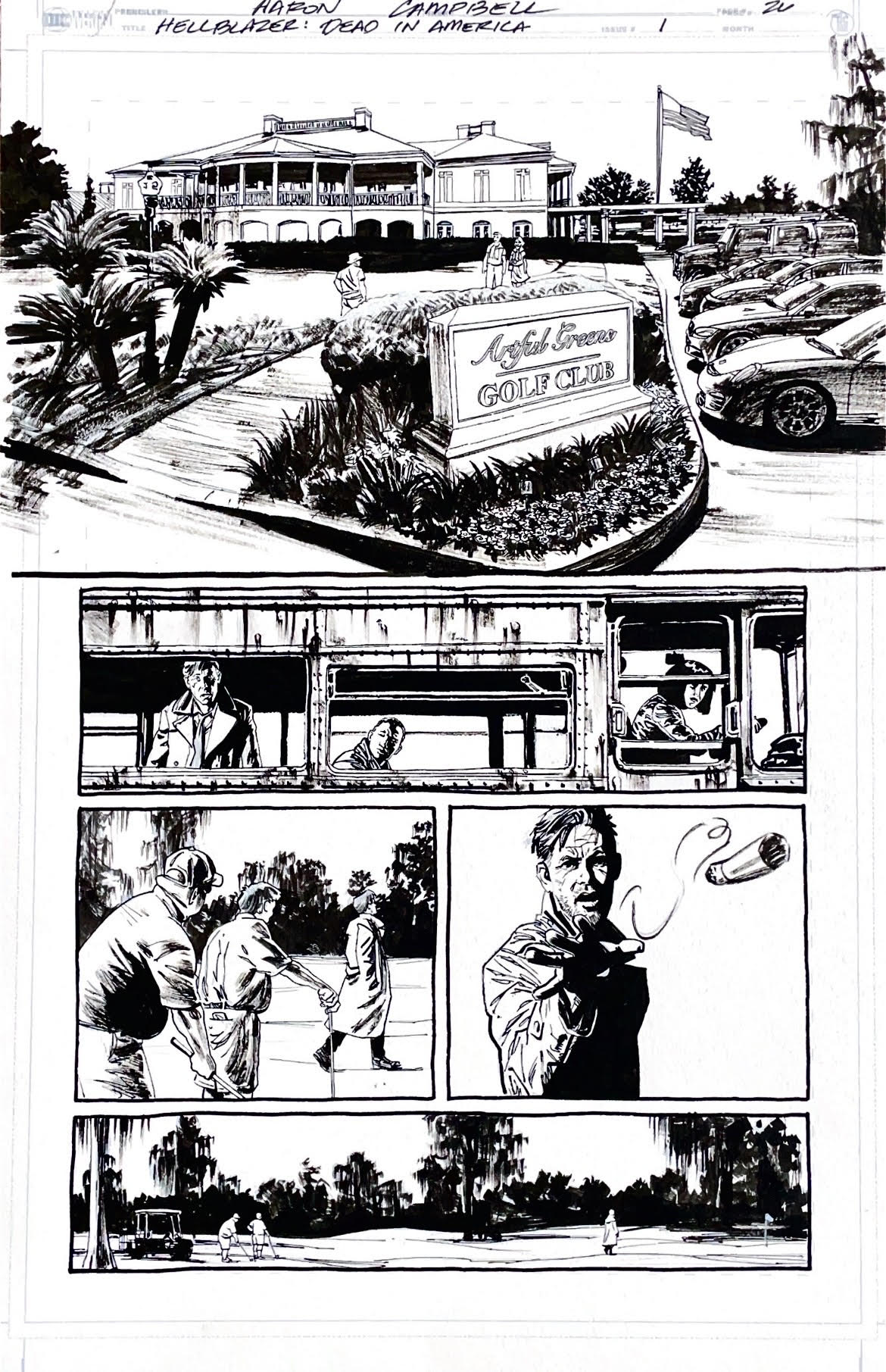 Aaron Campbell - Hellblazer: Dead in America Issue 1 - Page #26