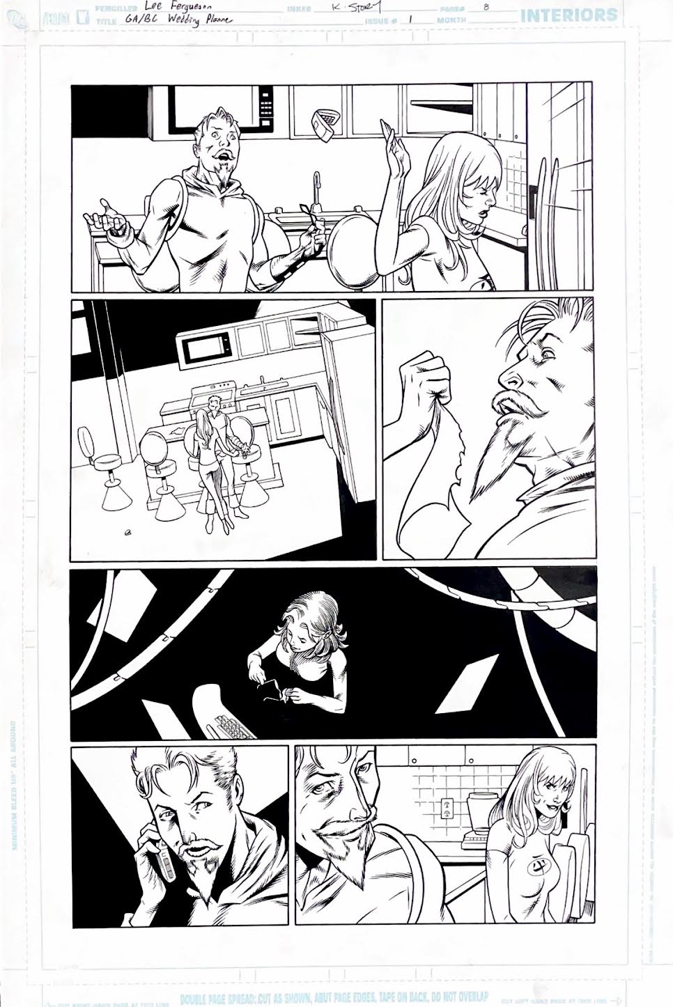Lee Ferguson:  GA/ Black Canary, Wedding Planer: Issue #1 - Page 8- Pencils by Lee Ferguson, inks by Karl Story