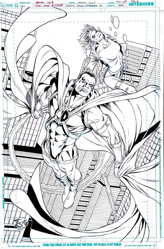 Jamal Igle- Icon and Rocket: Static Shock Special #1 - PIN UP