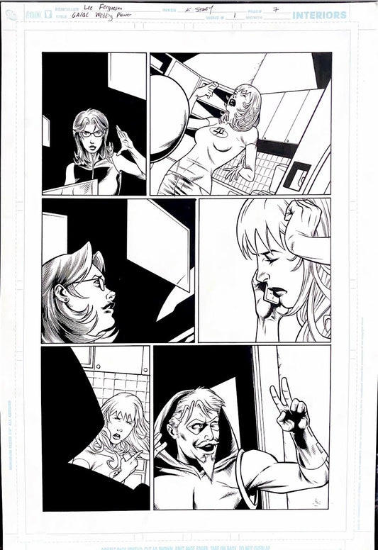 Lee Ferguson:  GA/ Black Canary, Wedding Planer: Issue #1 - Page 7- Pencils by Lee Ferguson, inks by Karl Story