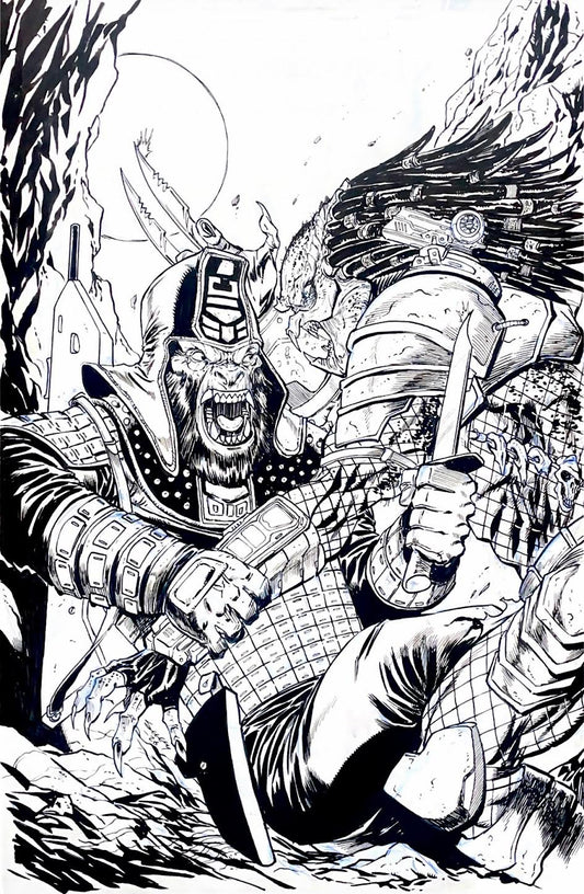 Tim Seeley -  Predator vs. The Planet Of The Apes #1  Variant Cover