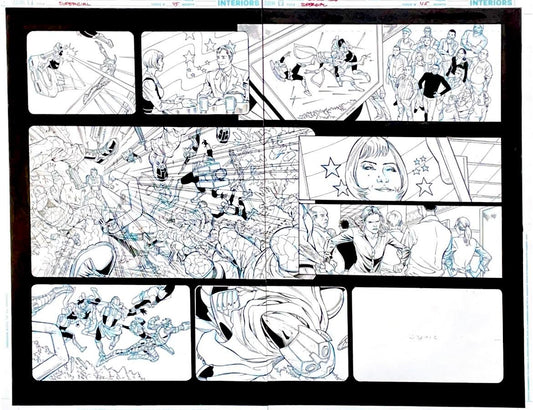 Jamal Igle- SUPERGIRL - Issue 45 - Page 5 Double page spread