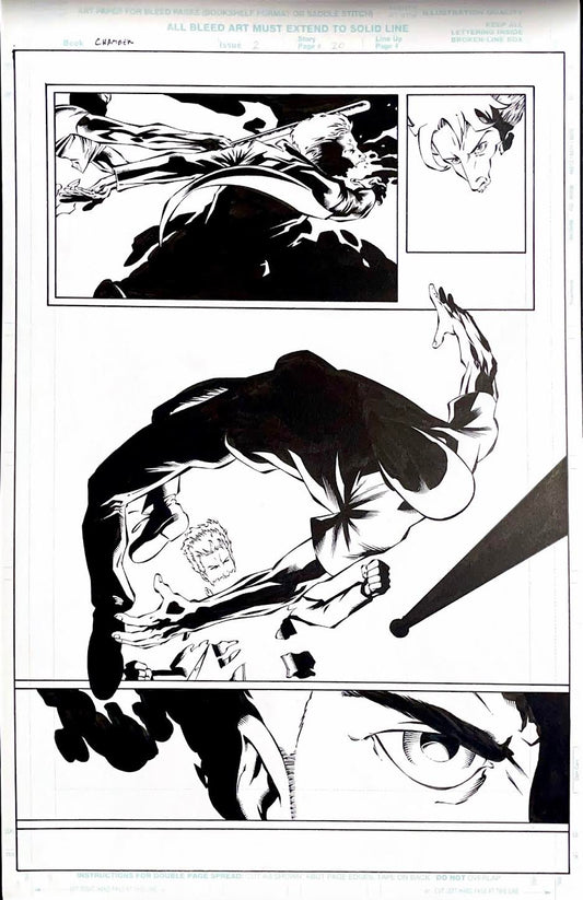 Lee Ferguson: X- Men/ Chamber Issue #2 - Page 20 Pencils by Lee Ferguson, inks by Norm Rapmund