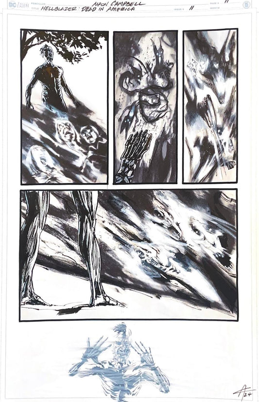 Aaron Campbell - Hellblazer : Dead in America Issue 11 -  Page # 11