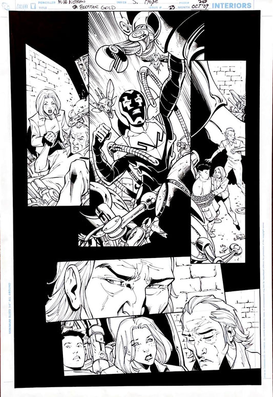 Mike Norton- Booster Gold / Issue 23 Page 26 Pencils by Mike Norton, inks by Sandra Hope