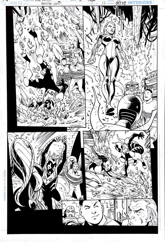 Mike Norton- Booster Gold / Issue 23 Page 22 Pencils by Mike Norton, inks by Sandra Hope