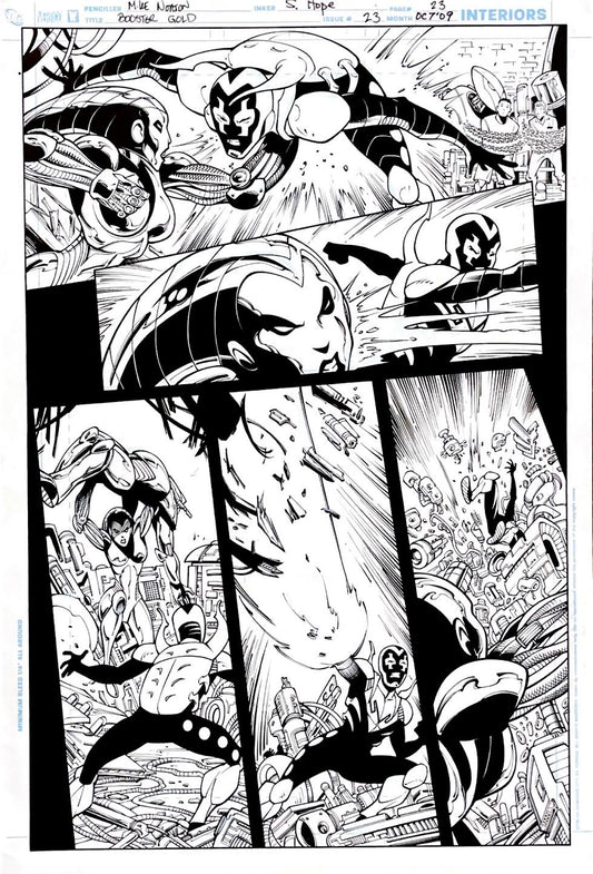 Mike Norton- Booster Gold / Issue 23 Page 23 Pencils by Mike Norton, inks by Sandra Hope