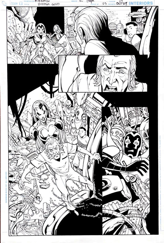Mike Norton- Booster Gold / Issue 23 Page 24 Pencils by Mike Norton, inks by Sandra Hope