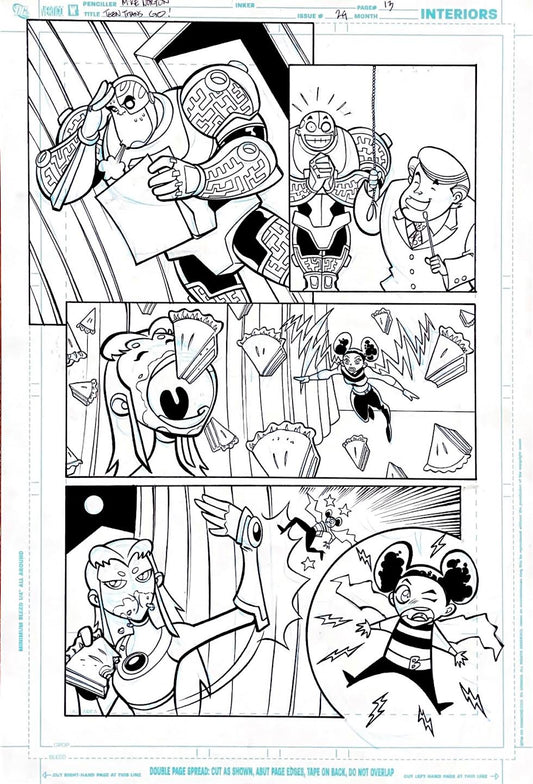 Mike Norton- Teen Titans Go / Issue 29 Page 13. Pencils by Mike Norton, inks by Larry Stucker