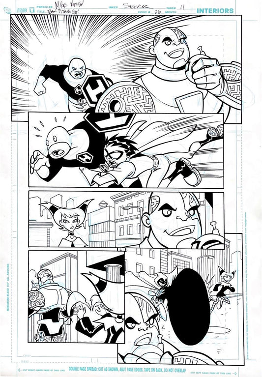 Mike Norton- Teen Titans Go / Issue 26 Page 11. Pencils by Mike Norton, inks by Larry Stucker