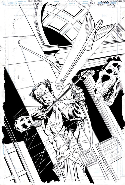 Mike Norton- Green Arrow & Black Canary / Issue 19 Page 1. Pencils by Mike Norton, inks by Joe Rubinstein
