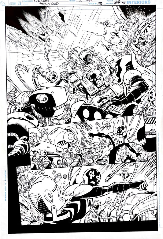 Mike Norton- Booster Gold/ Issue 23 Page 25 Pencils by Mike Norton, inks by Sandra Hope