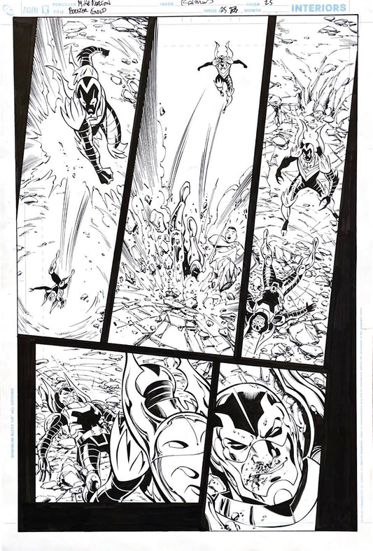 Mike Norton- Booster Gold / Issue 25 Page 25 Pencils by Mike Norton, inks by Norm Rapmund