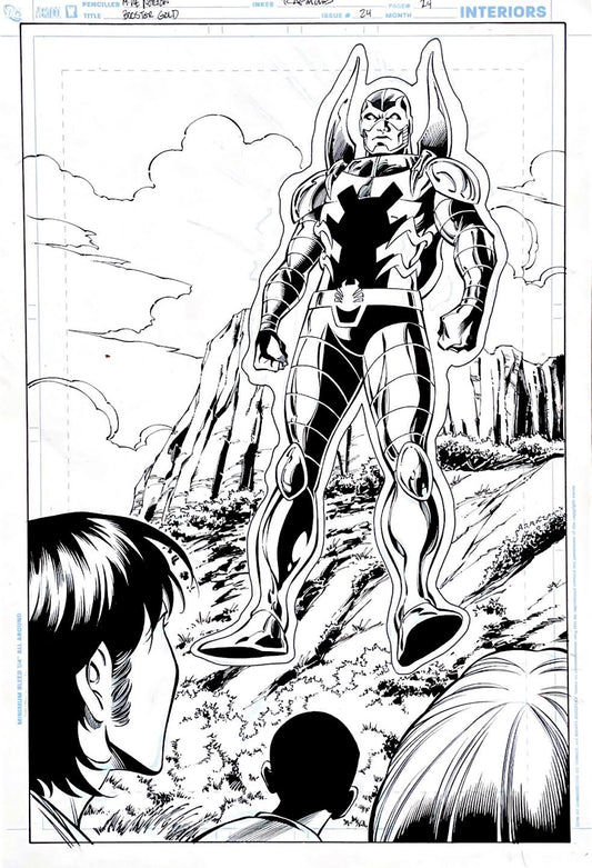 Mike Norton- Booster Gold/ Issue 24 Page 24 Pencils by Mike Norton, inks by Norm Rapmund
