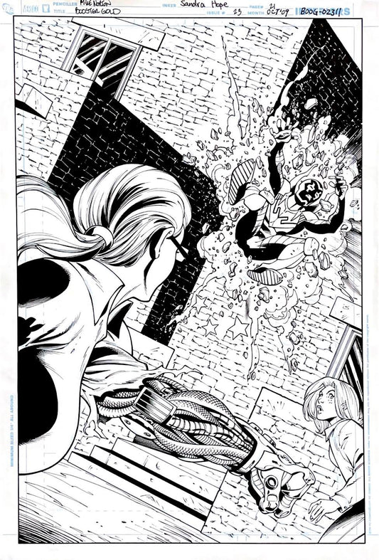 Mike Norton- Booster Gold/ Issue 23 Page 21 Pencils by Mike Norton, inks by Sandra Hope