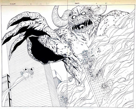Mike Norton - Runaways - Issue# 19 - Page# 20 Double page spread